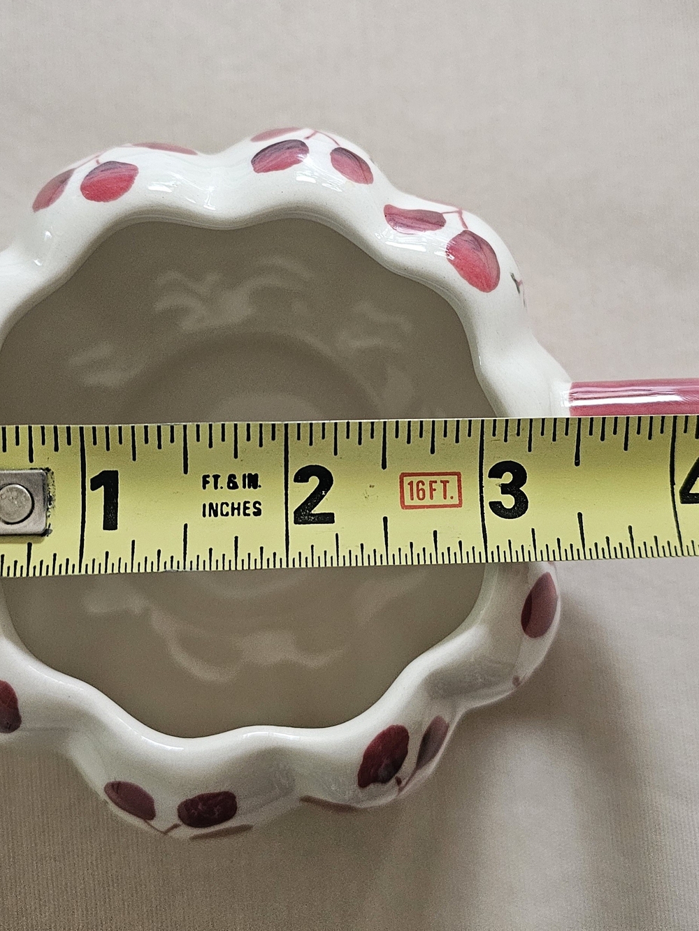 NWT Anthropologie White Floral Botanical Pumpkin Mug - Picture 8 of 13